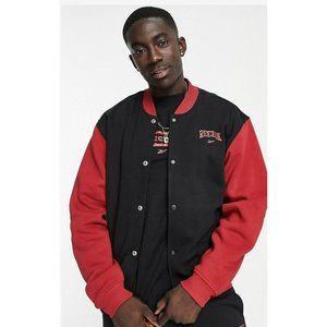 New Men's Reebok's Bomber Jacket - Color Red/Black